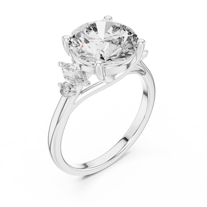 Mixed Shape Lab Grown Diamond Side Stone Ring