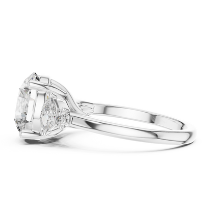 Mixed Shape Lab Grown Diamond Side Stone Ring
