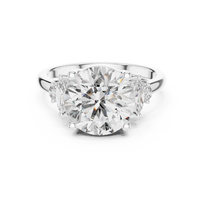 Mixed Shape Lab Grown Diamond Side Stone Ring