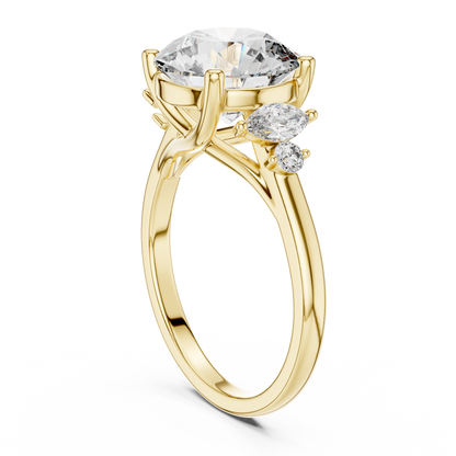 Mixed Shape Lab Grown Diamond Side Stone Ring