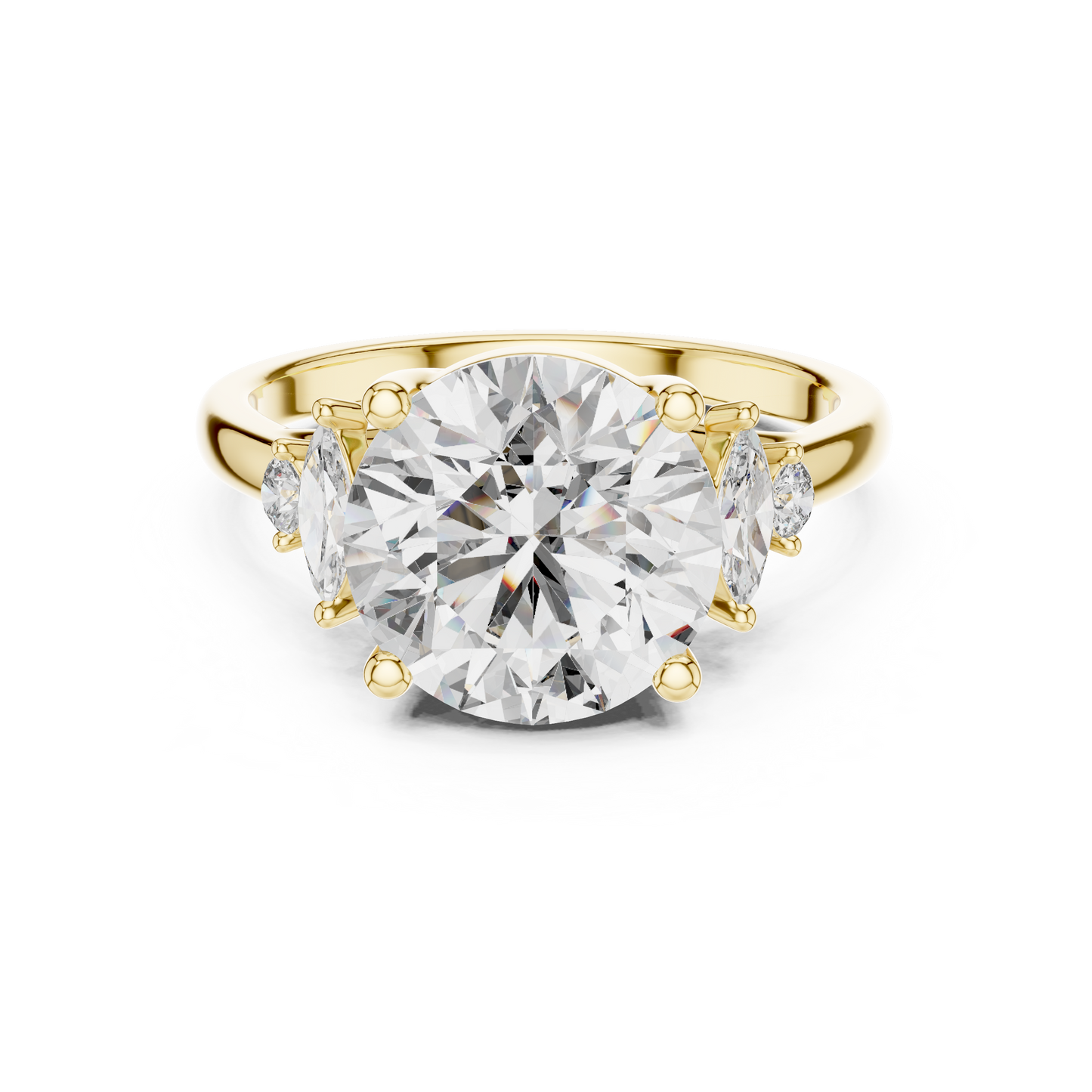 Mixed Shape Lab Grown Diamond Side Stone Ring