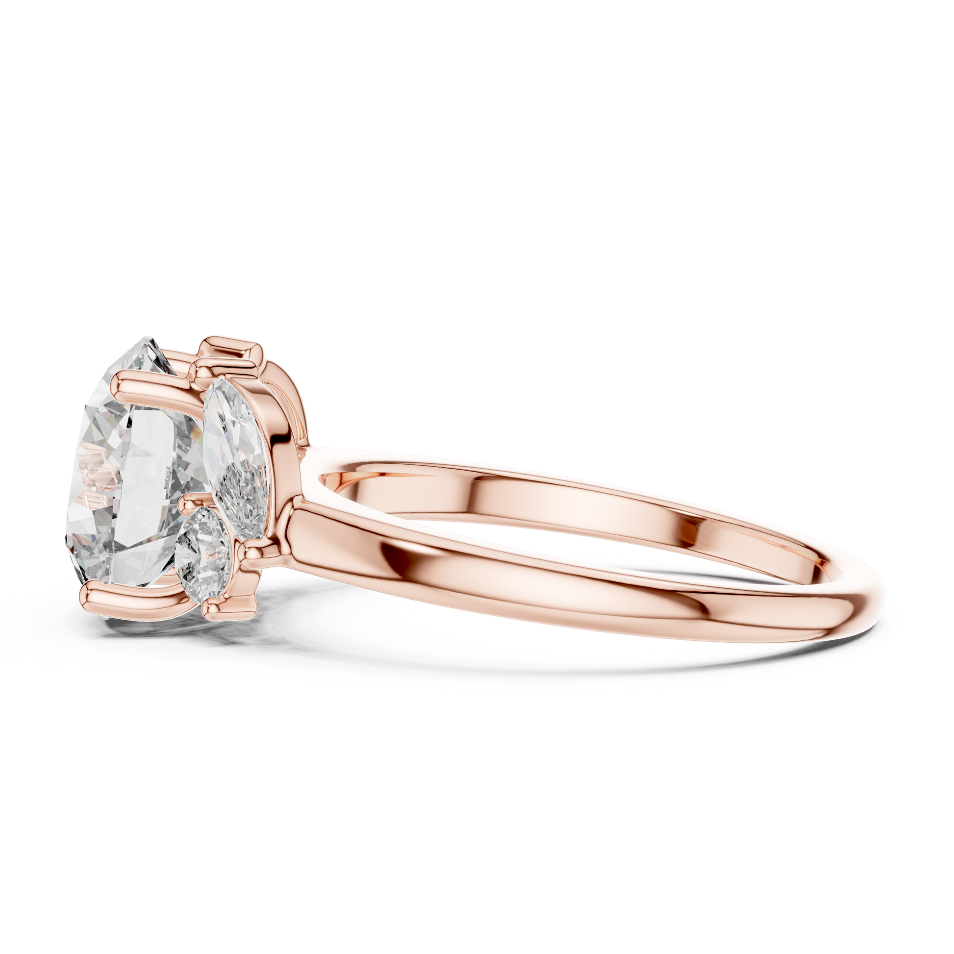 Mixed Shape Lab Grown Diamond Three Stone Ring
