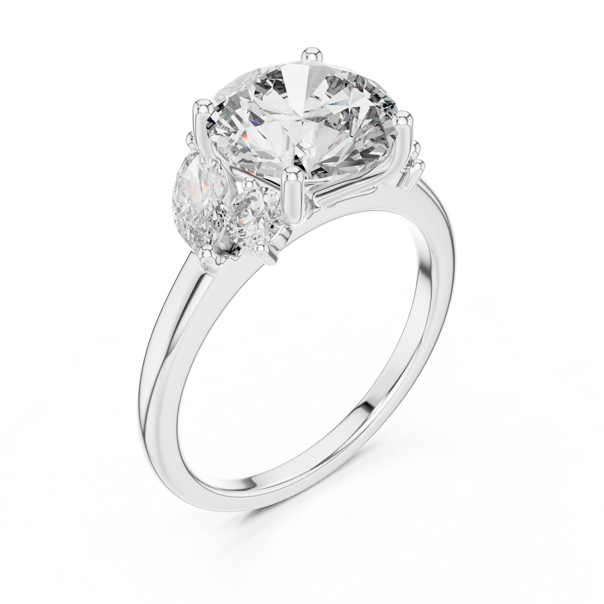 Mixed Shape Lab Grown Diamond Three Stone Ring