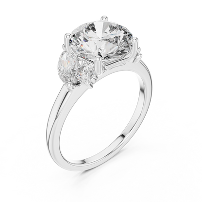 Mixed Shape Lab Grown Diamond Three Stone Ring
