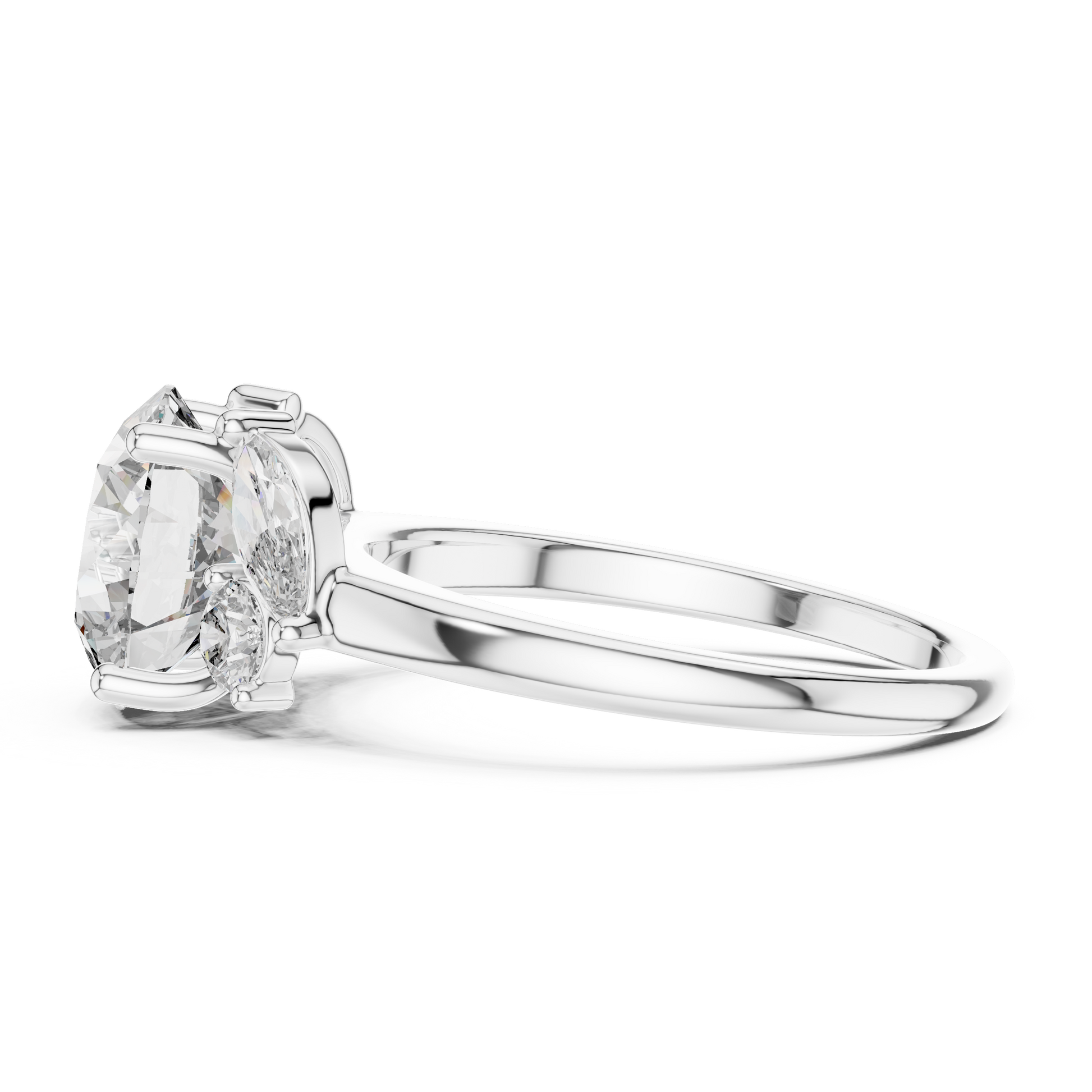 Mixed Shape Lab Grown Diamond Three Stone Ring