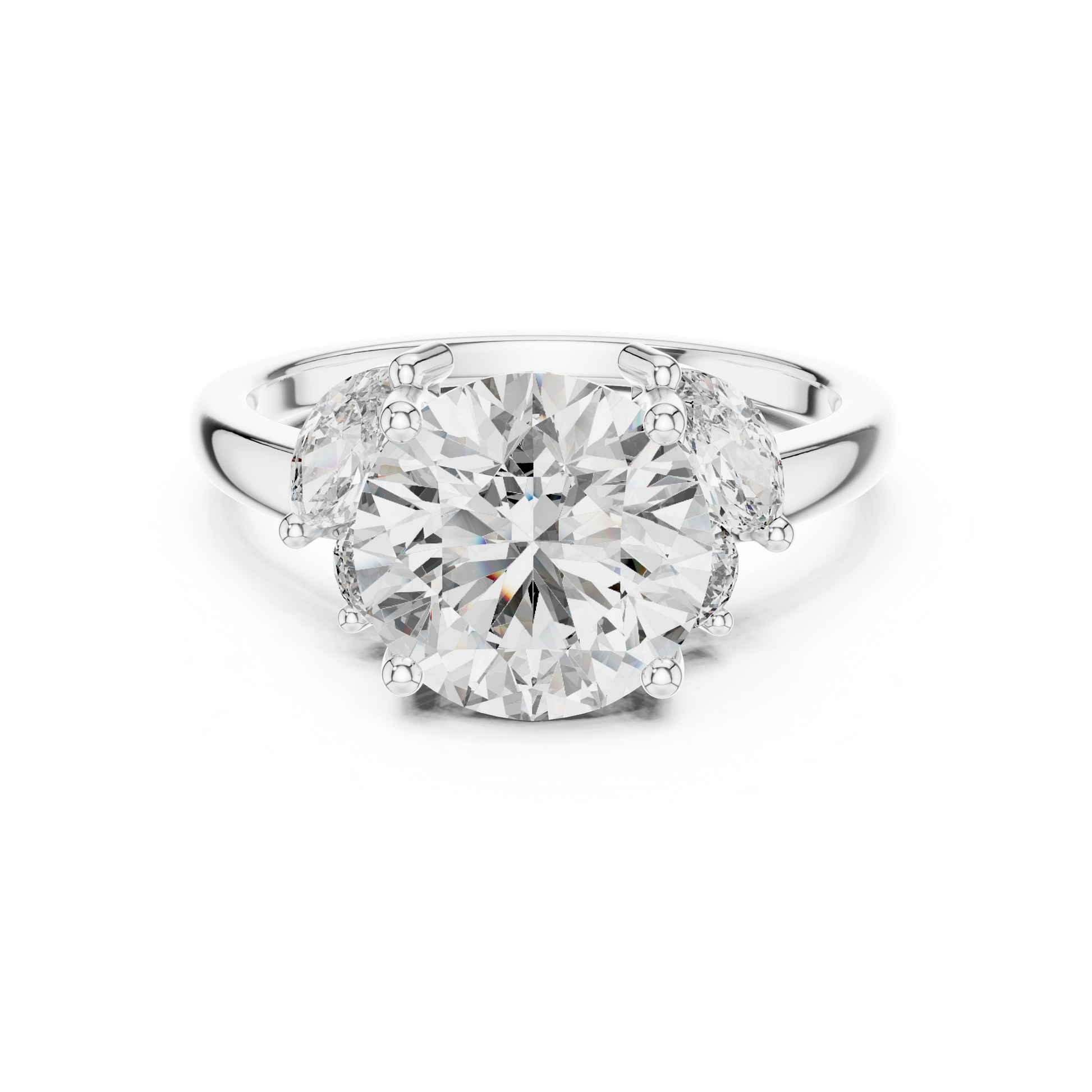 Mixed Shape Lab Grown Diamond Three Stone Ring