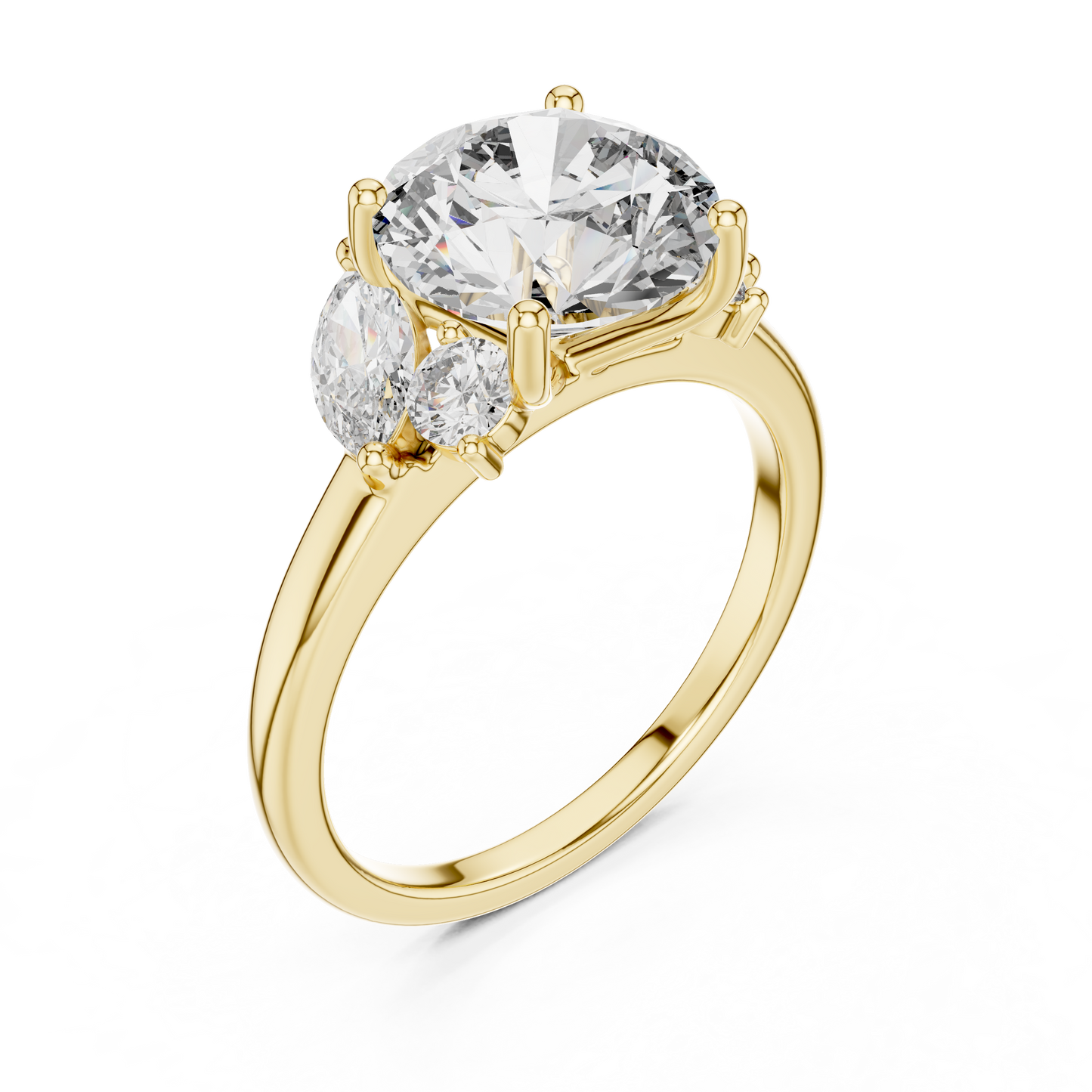 Mixed Shape Lab Grown Diamond Three Stone Ring