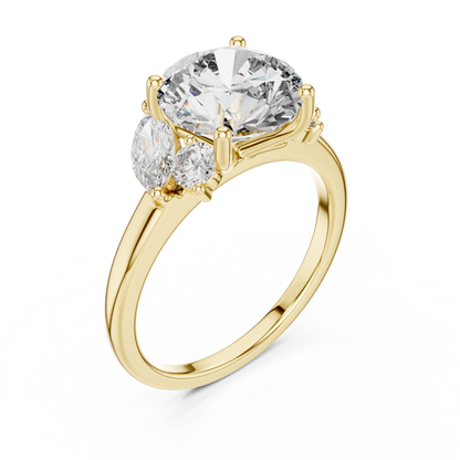 Mixed Shape Lab Grown Diamond Three Stone Ring