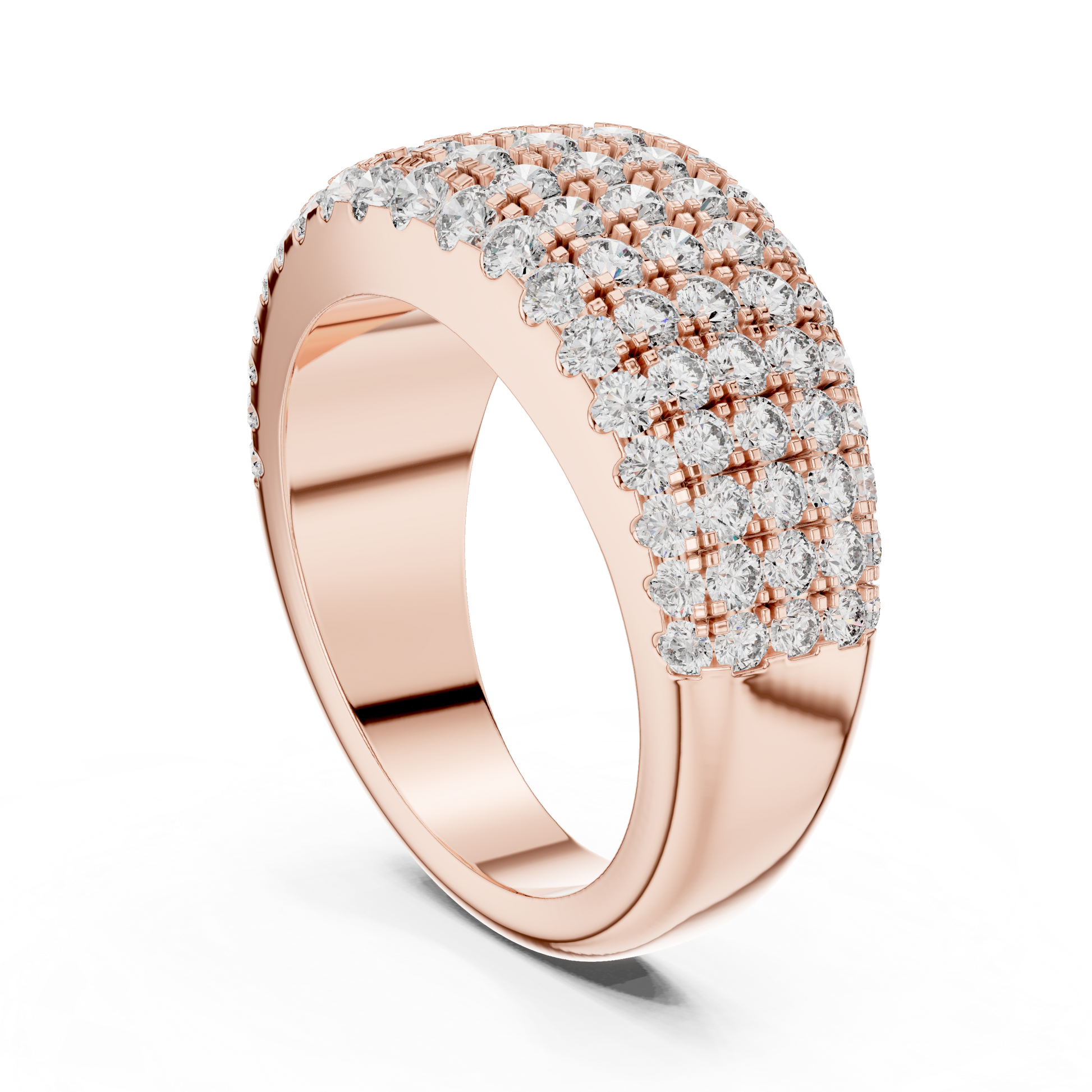 Round Pave Lab Grown Diamond Ring