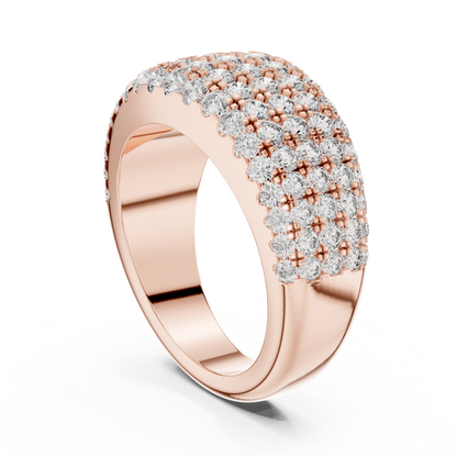 Round Pave Lab Grown Diamond Ring