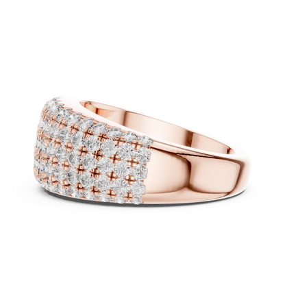 Round Pave Lab Grown Diamond Ring