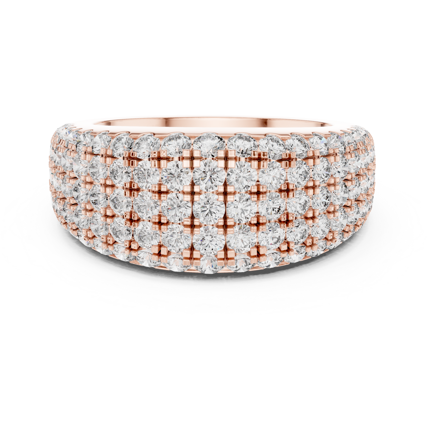 Round Pave Lab Grown Diamond Ring
