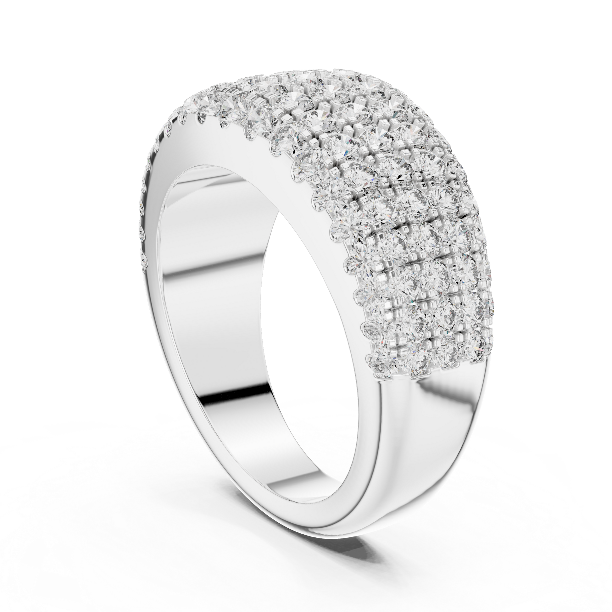 Round Pave Lab Grown Diamond Ring