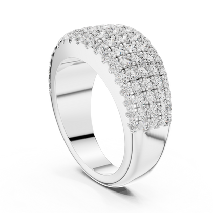 Round Pave Lab Grown Diamond Ring