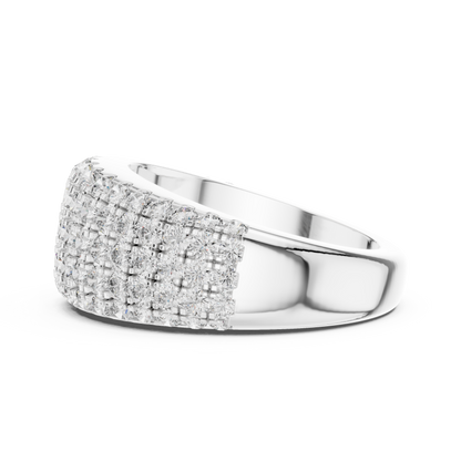 Round Pave Lab Grown Diamond Ring