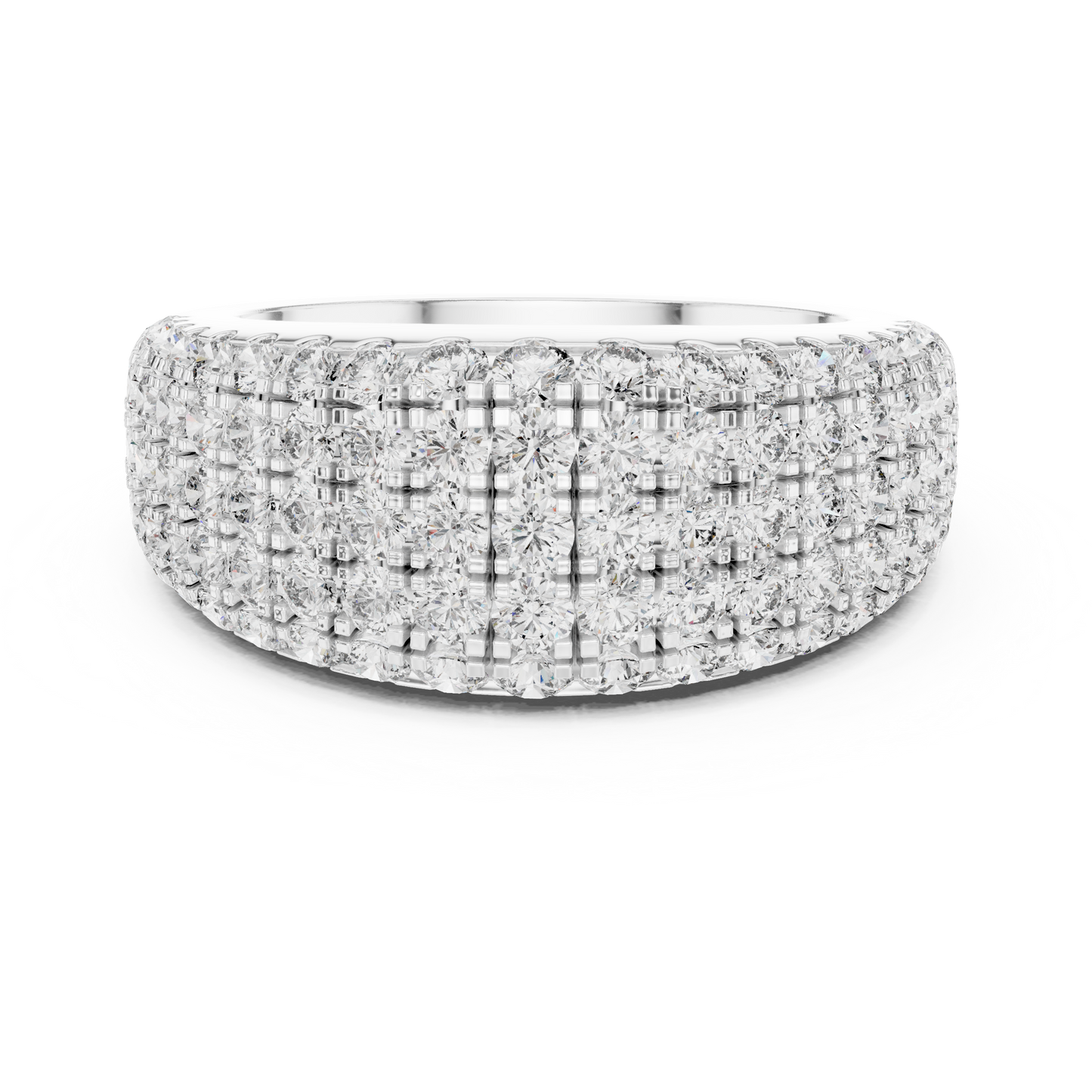 Round Pave Lab Grown Diamond Ring