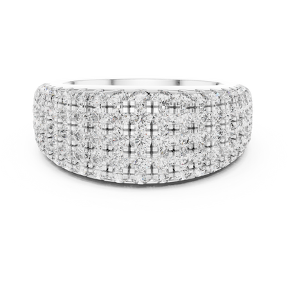 Round Pave Lab Grown Diamond Ring