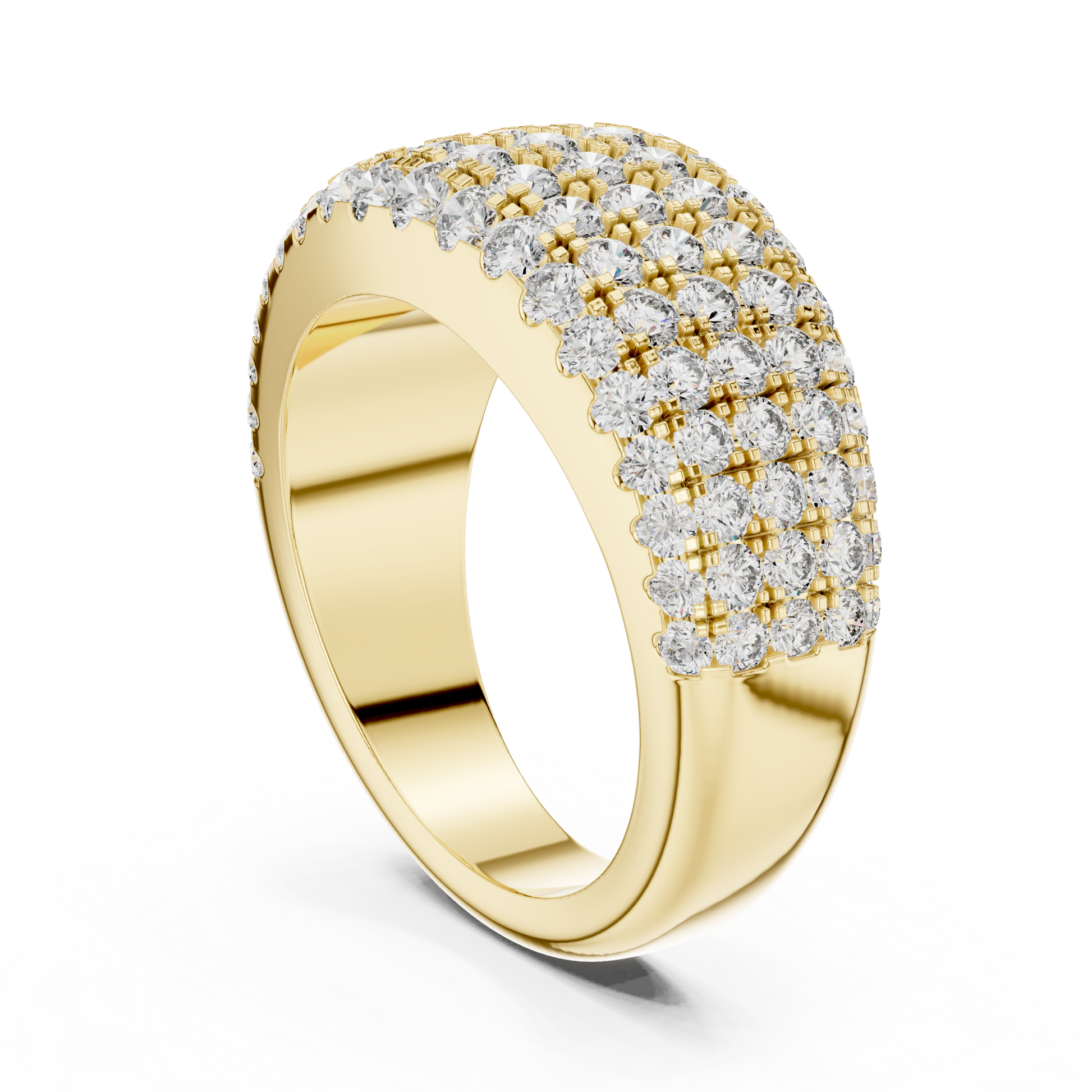 Round Pave Lab Grown Diamond Ring