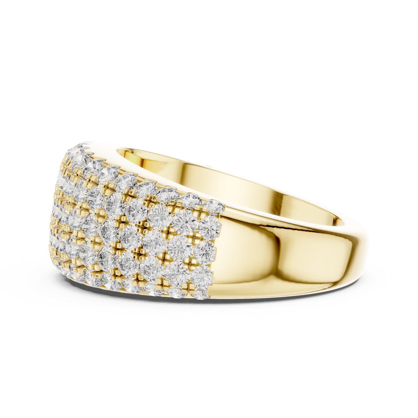 Round Pave Lab Grown Diamond Ring