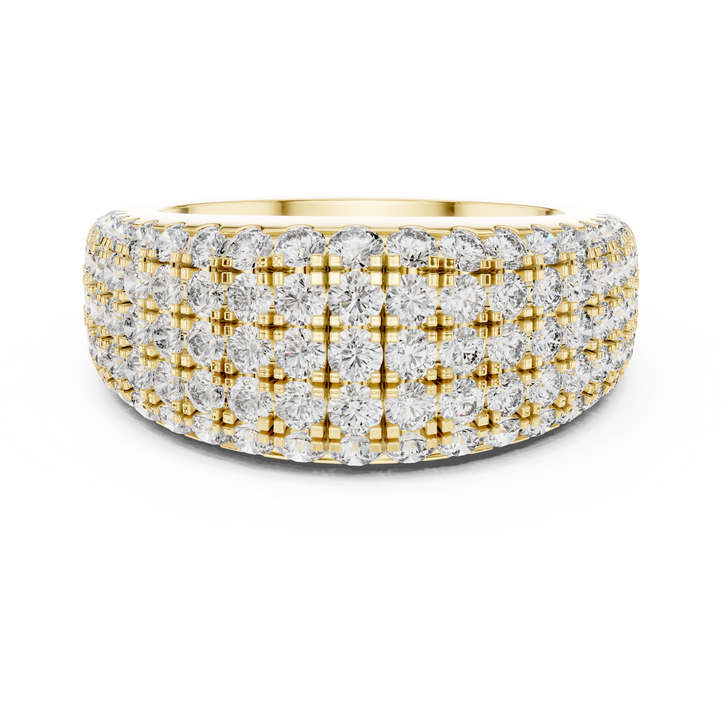 Round Pave Lab Grown Diamond Ring
