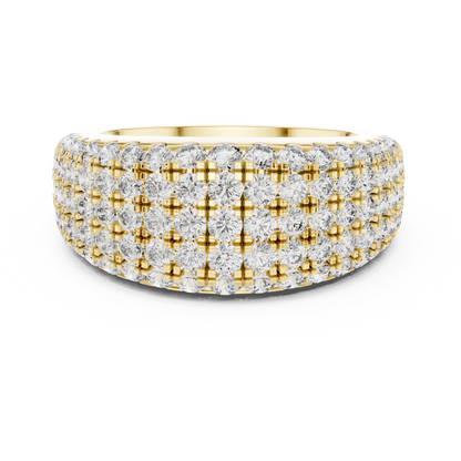 Round Pave Lab Grown Diamond Ring