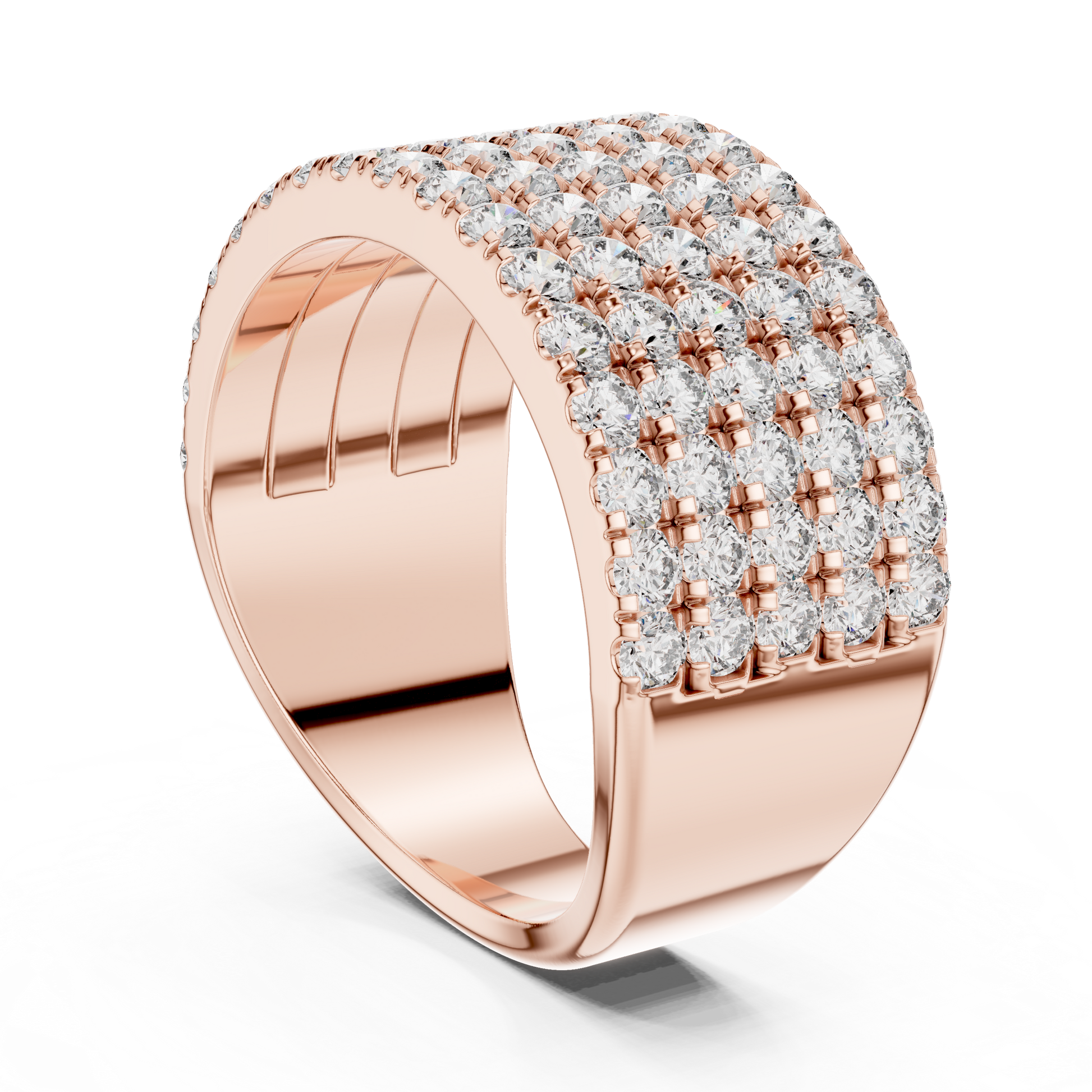 Round Pave Lab Grown Diamond Ring