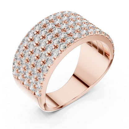 Round Pave Lab Grown Diamond Ring