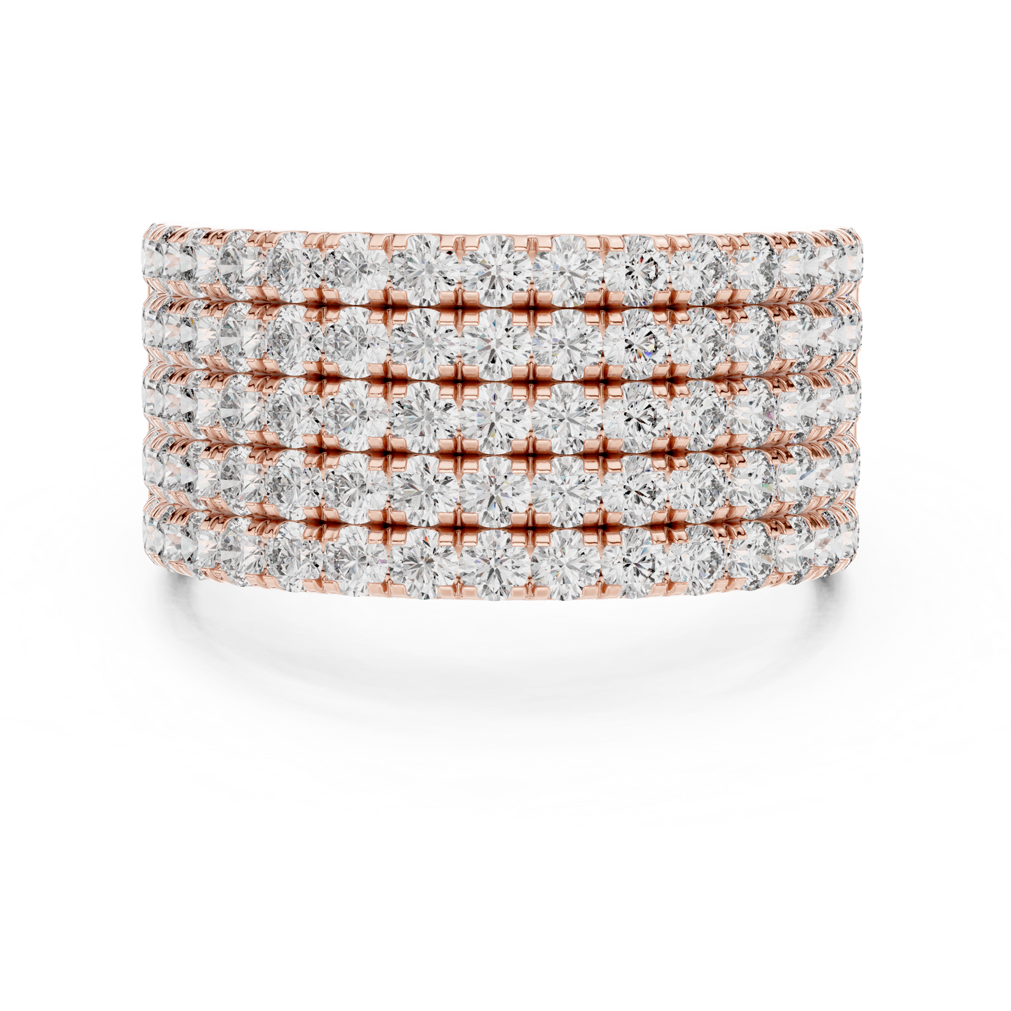 Round Pave Lab Grown Diamond Ring