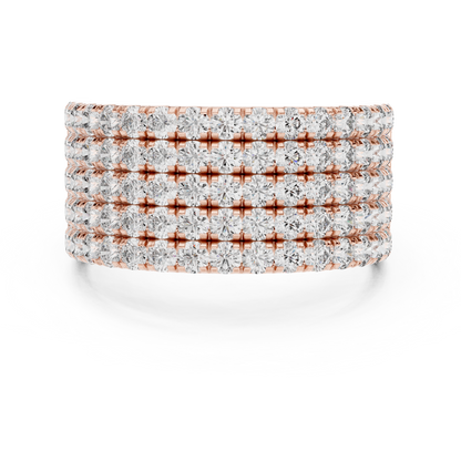 Round Pave Lab Grown Diamond Ring