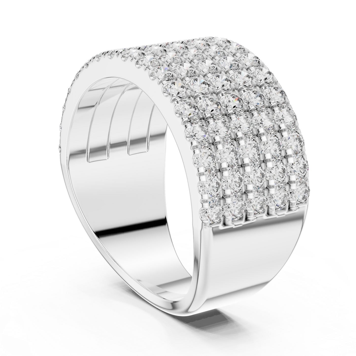Round Pave Lab Grown Diamond Ring