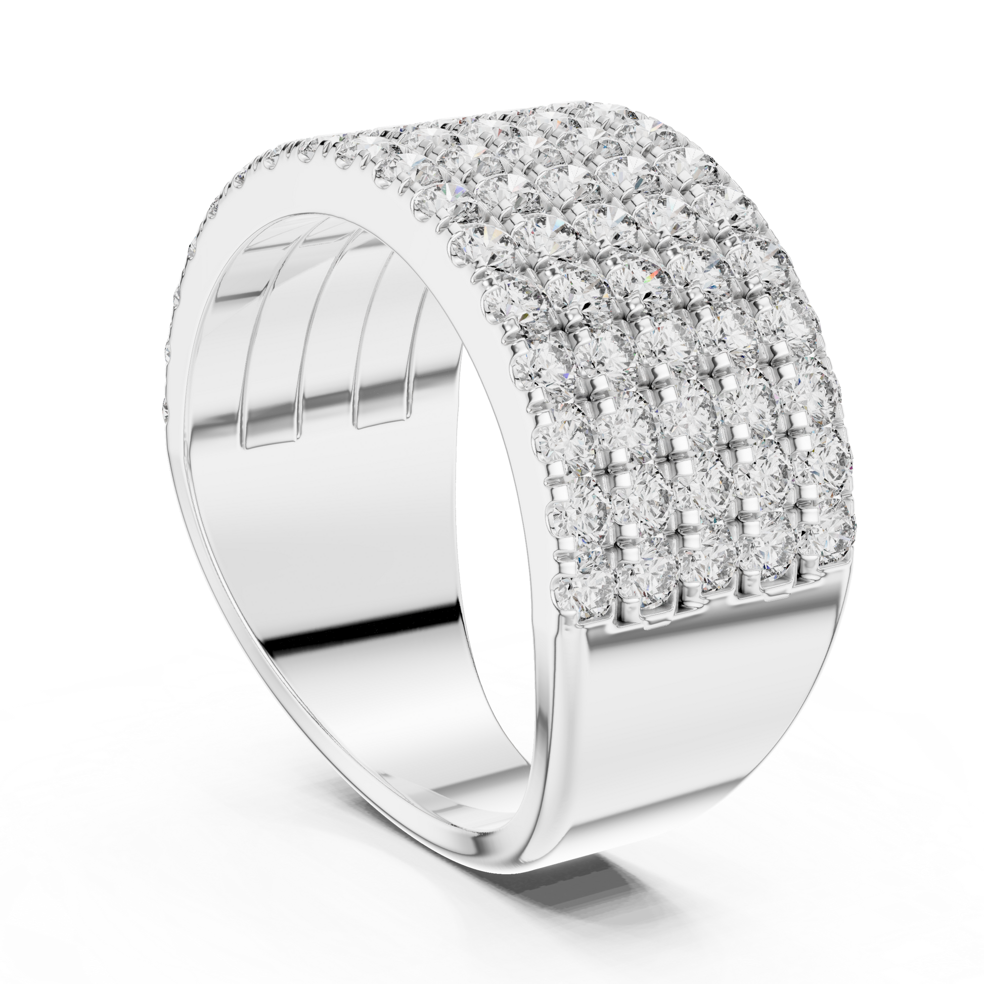 Round Pave Lab Grown Diamond Ring