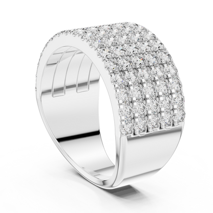 Round Pave Lab Grown Diamond Ring