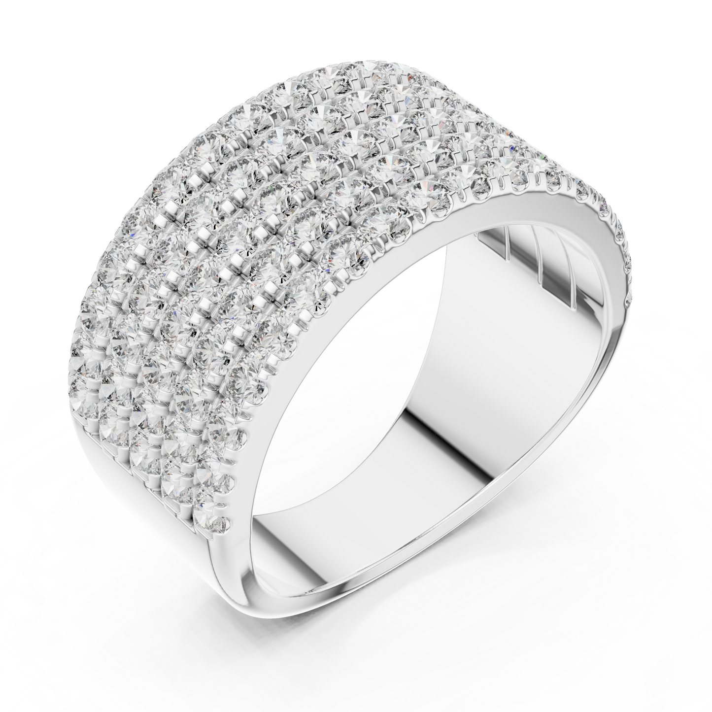 Round Pave Lab Grown Diamond Ring