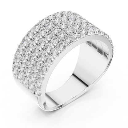 Round Pave Lab Grown Diamond Ring