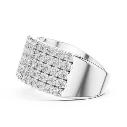 Round Pave Lab Grown Diamond Ring