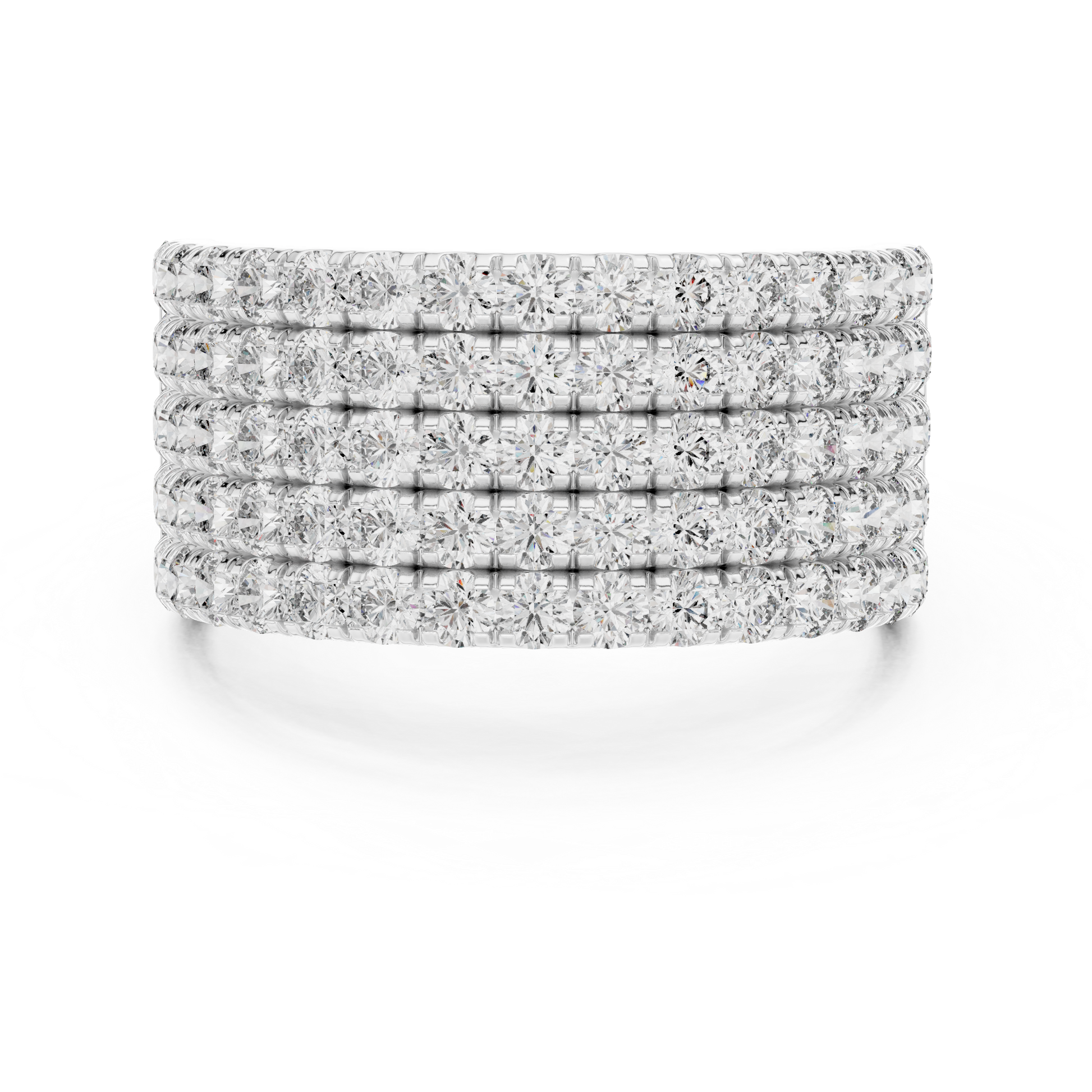 Round Pave Lab Grown Diamond Ring