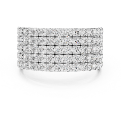 Round Pave Lab Grown Diamond Ring