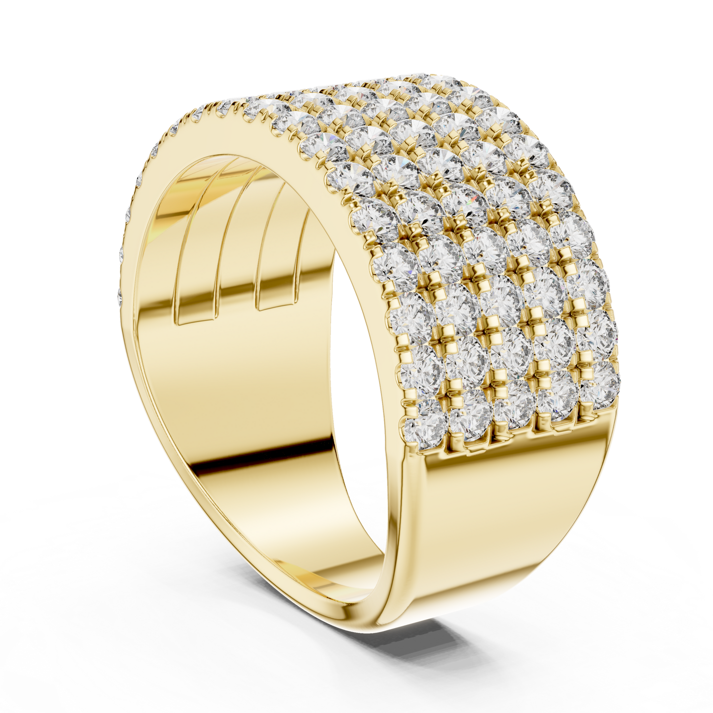 Round Pave Lab Grown Diamond Ring