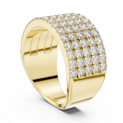 Round Pave Lab Grown Diamond Ring
