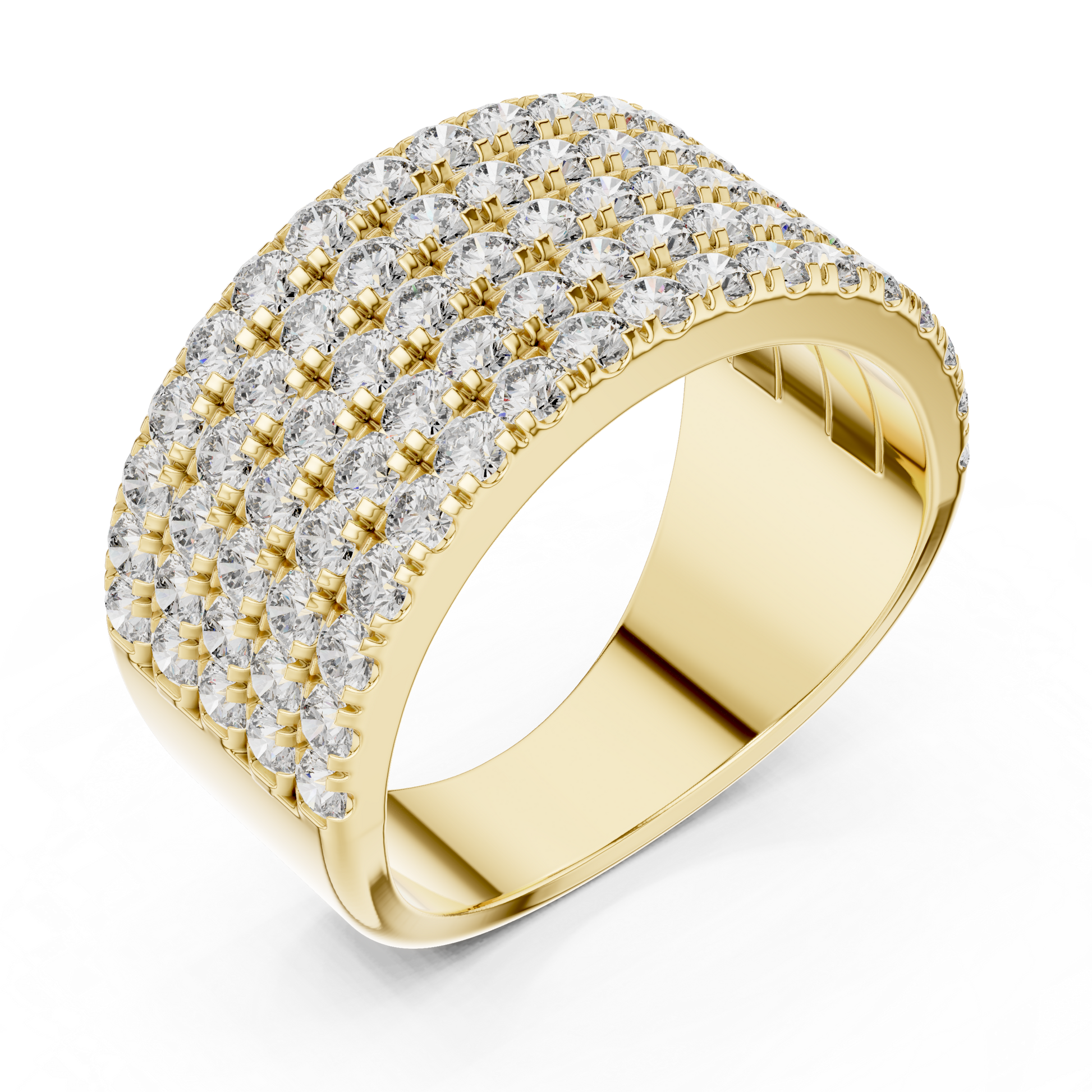 Round Pave Lab Grown Diamond Ring