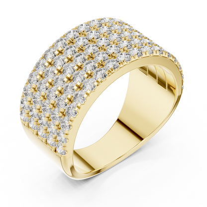 Round Pave Lab Grown Diamond Ring