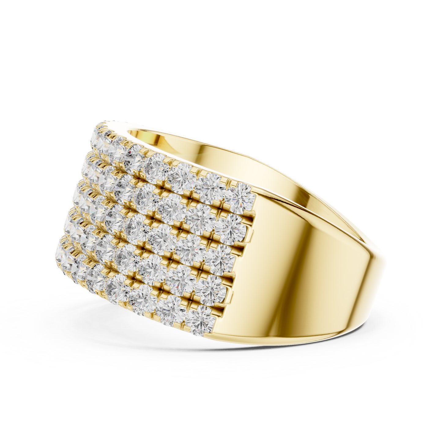 Round Pave Lab Grown Diamond Ring