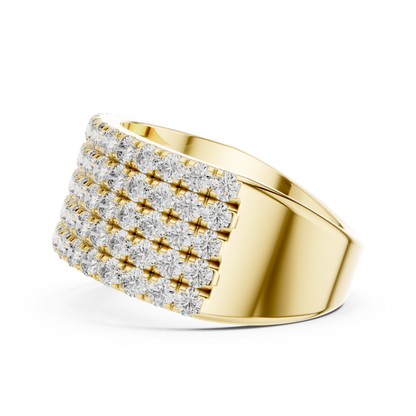Round Pave Lab Grown Diamond Ring