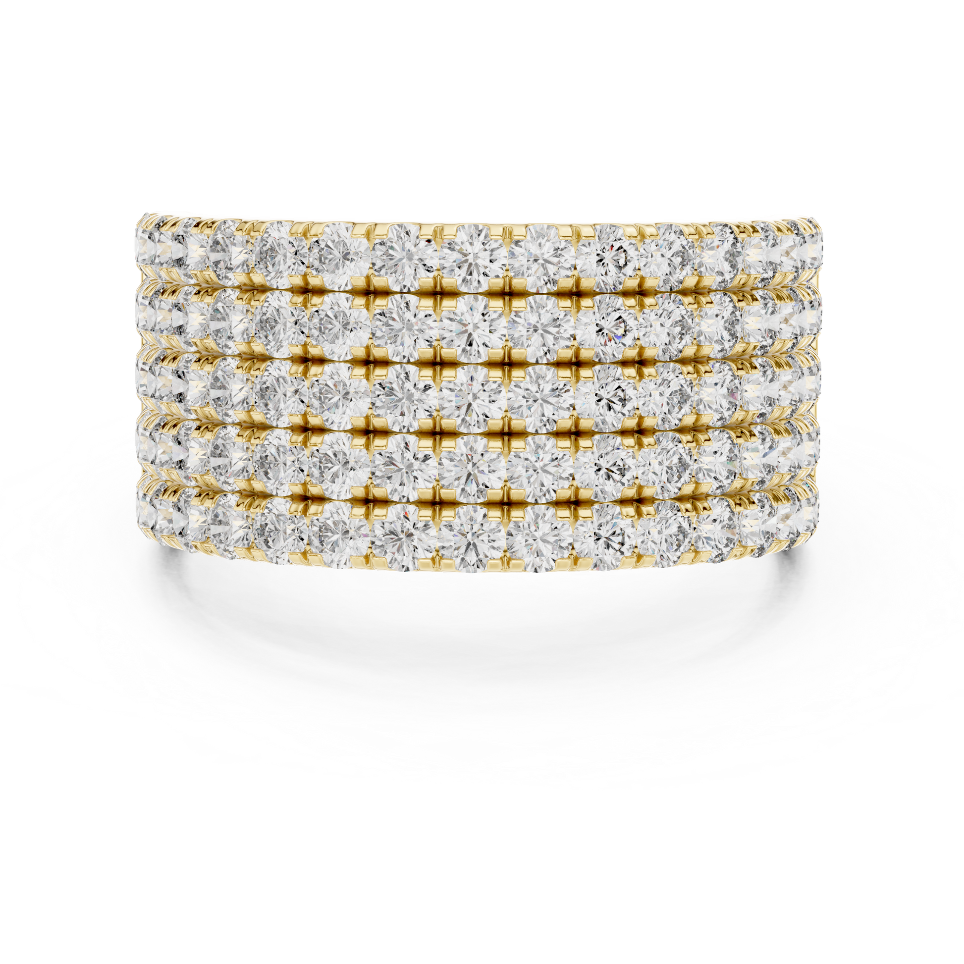 Round Pave Lab Grown Diamond Ring