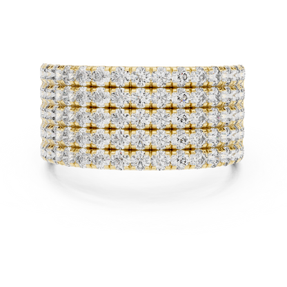 Round Pave Lab Grown Diamond Ring