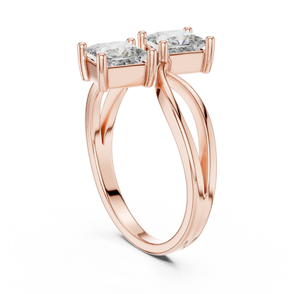 Mixed Shape Lab Grown Diamond Halo Ring