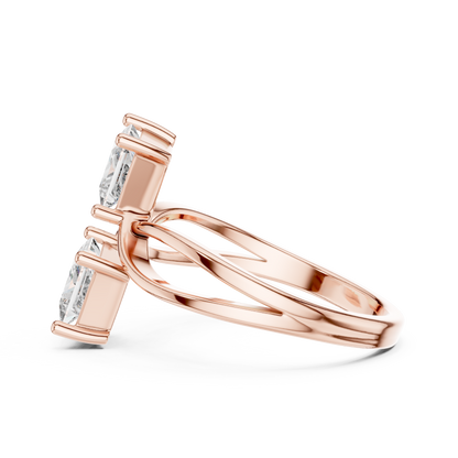 Mixed Shape Lab Grown Diamond Halo Ring