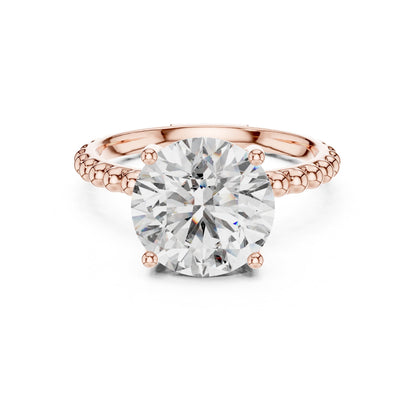 Round Pave Lab Grown Diamond Ring