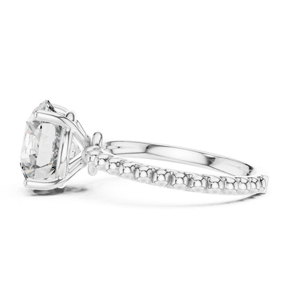 Round Pave Lab Grown Diamond Ring