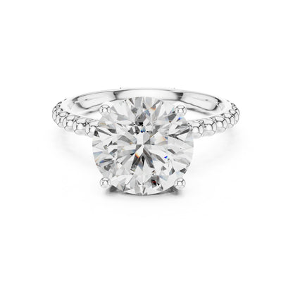 Round Pave Lab Grown Diamond Ring